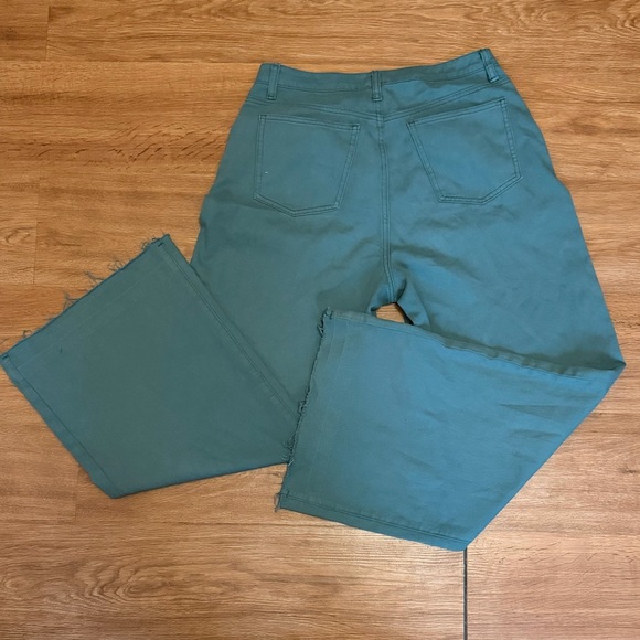 Cider Teal Denim Pants- Wide-Leg - Picture 2 of 3